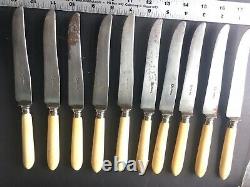 WWii French Stamped Silverware Set With A. Vedel Stamped Knives. Rare Find