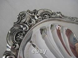 Wallace Baroque #221 3-PRT Relish Silverplate Oval Plate, 13 1/2 X 9 3/4