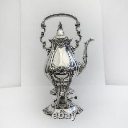 Wallace Baroque Kettle Stand Burner Set Silverplate
