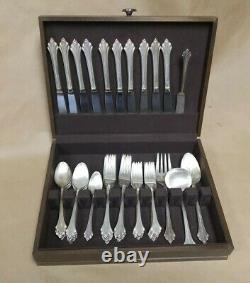 Wallace Silverplate Flatware French Regent 50 Piece Set With Box Service for 10