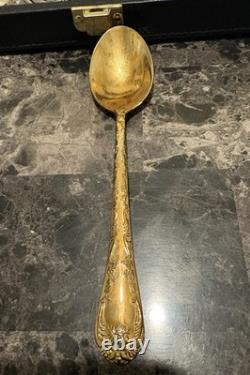 William Rogers and Sons Flatware Silverware Gold Plate Style Set In Box