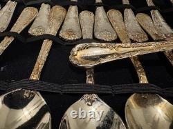 William Rogers and Sons Flatware Silverware Gold Plate Style Set In Box