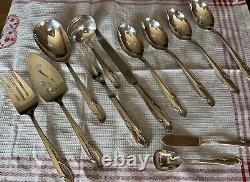 Wm Rogers 107pc Allure Teatime Silverplate Service for 12 + 12 Serving Pieces LN