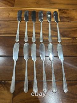 Wm Rogers International Silver Fascination Silver Plated Silverware 115pc COA