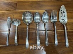 Wm Rogers International Silver Fascination Silver Plated Silverware 115pc COA