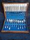 Wm. Rogers & Son Exquisite Silverplate Flatware Set 83 Pc with Wood Chest