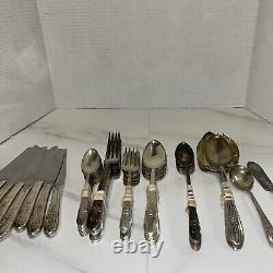 Wm Rogers Triumph Extra Plate Flatware From 1941. 53 Piece Set. 1 Spoon Missing